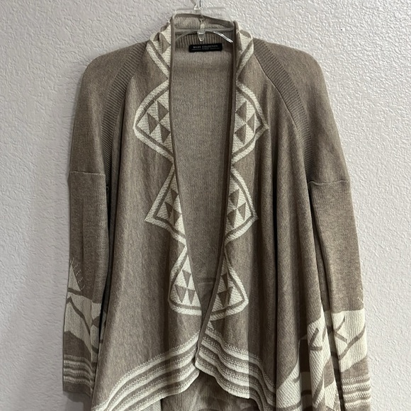 Bajee Collection By Becool Cardigan S/M Womens Tan Cream Long Sleeve Boho - Picture 11 of 11